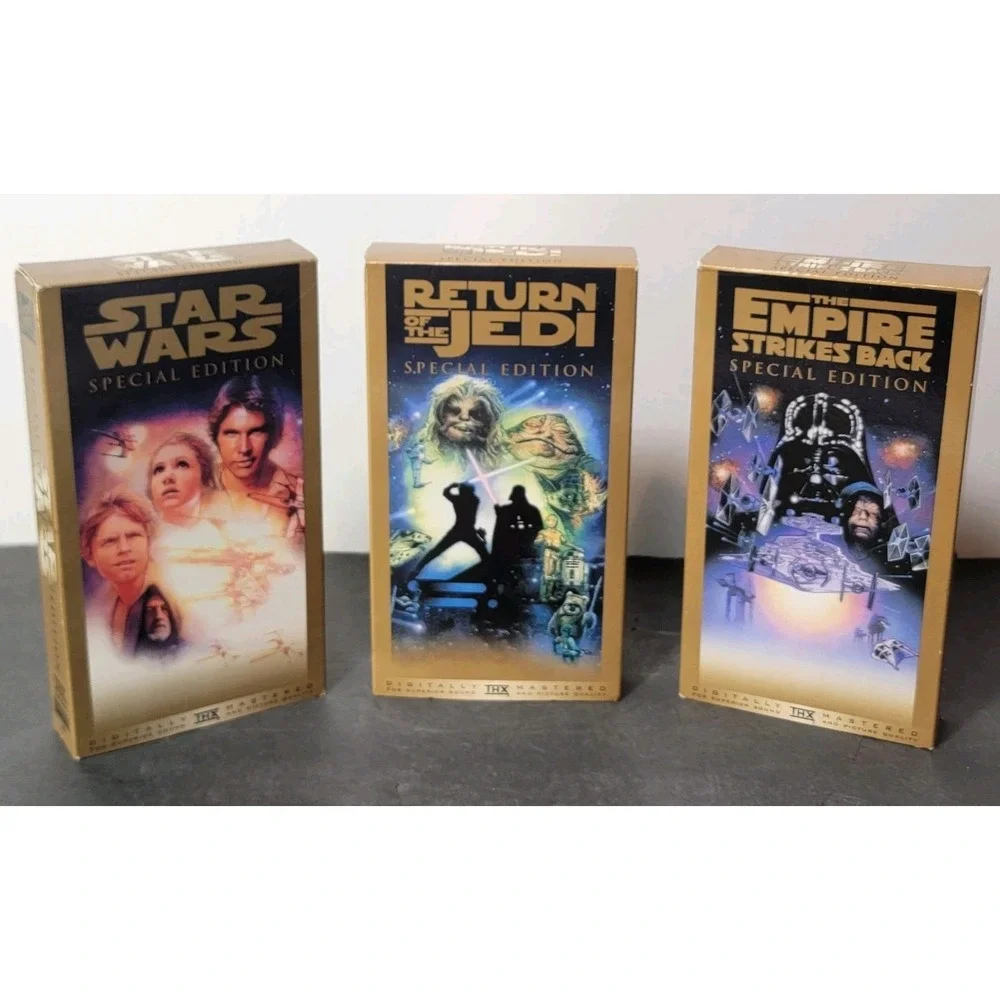 1997 Star Wars Trilogy Gold Box Sex Special Limited Edition 3 VHS Video Tape Set